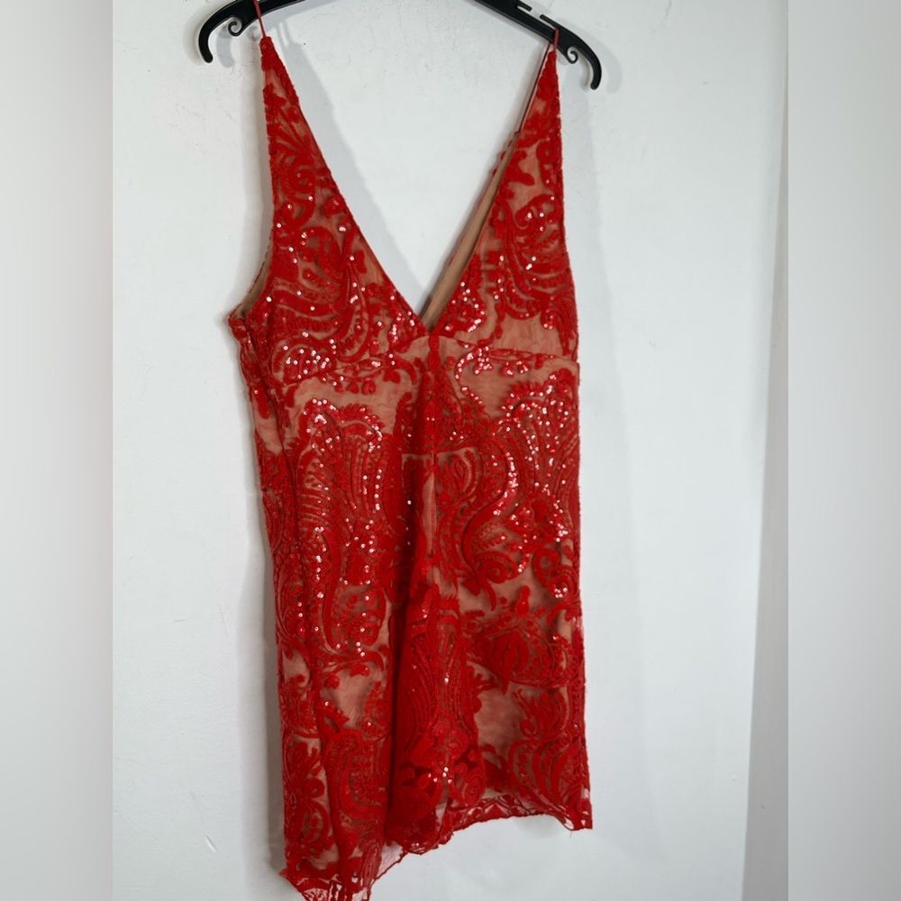 Free People Night Shimmers Mini Dress Sz 4